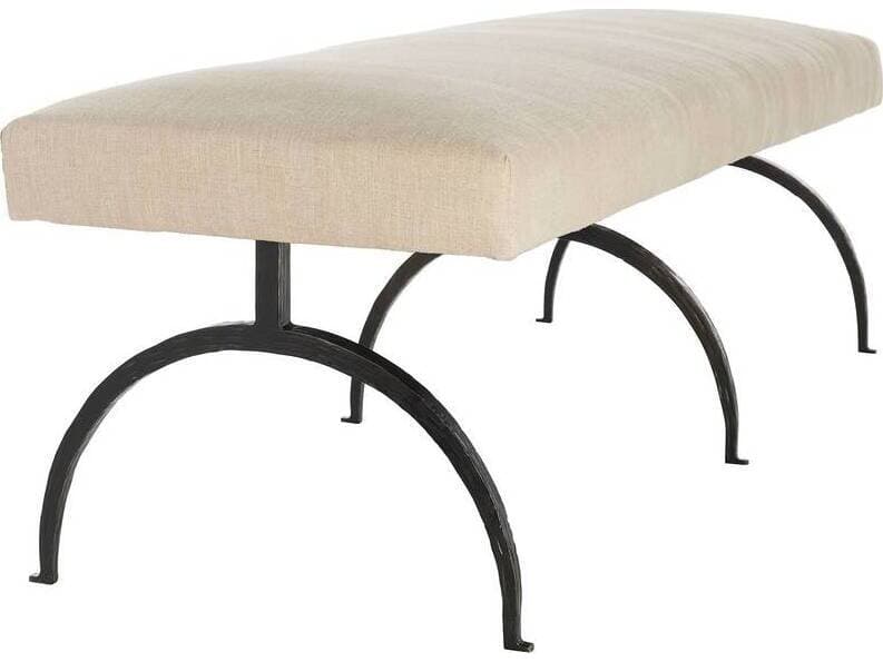 Arteriors Home Bahati Natural Beige Upholstered Accent Bench