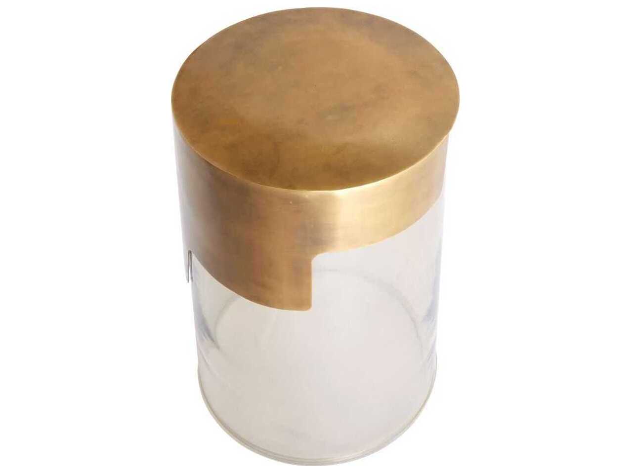 Arteriors Home Jesse Round Metal Smoke End Table