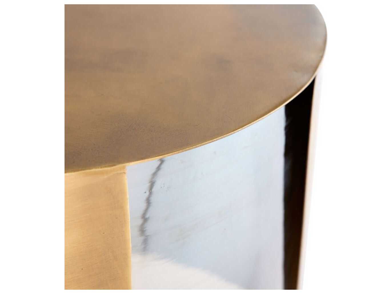 Arteriors Home Jesse Round Metal Smoke End Table