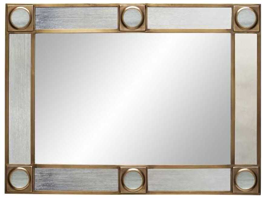 Arteriors Home Baldwin Antique Brass Rectangular Wall Mirror