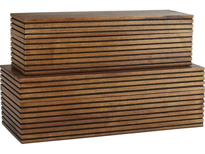 Arteriors Home Trinity Chestnut Storage Case Set of 2
