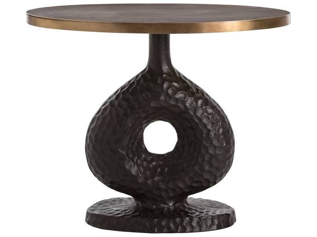 Arteriors Home Seth Oval Metal Antique Bronze End Table