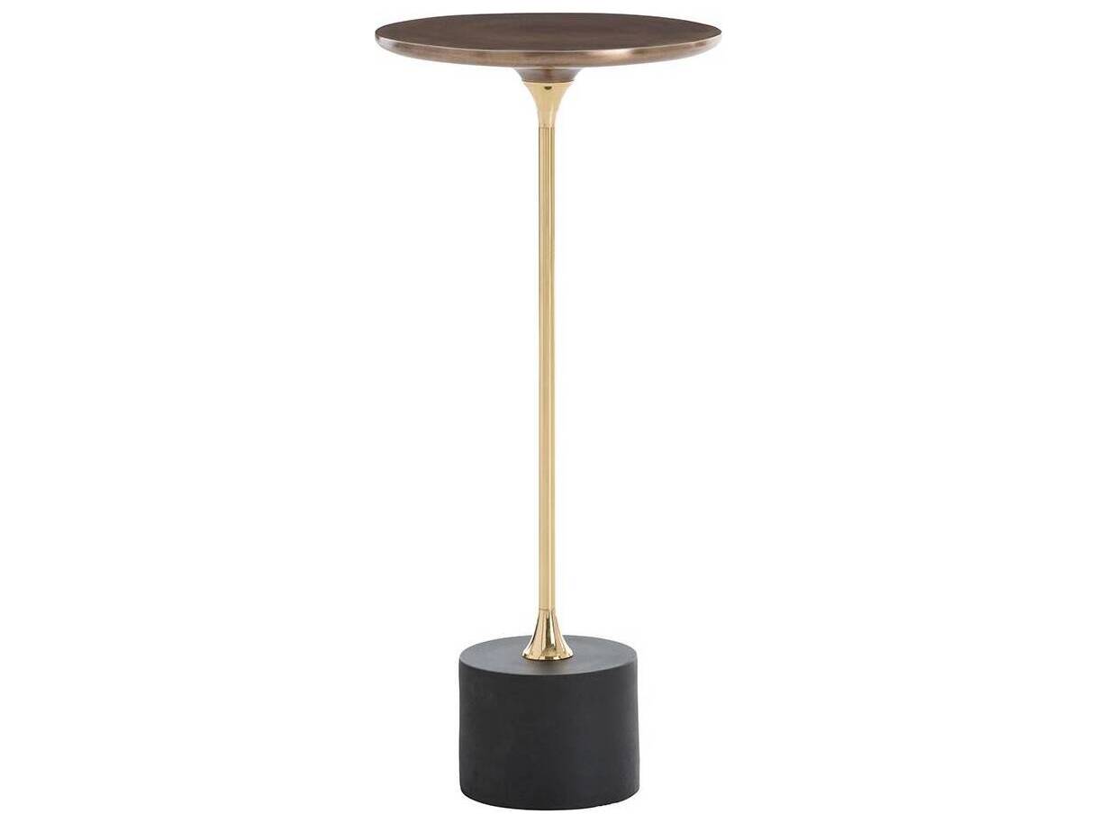 Arteriors Home Fitz Round Metal Blackened Iron End Table