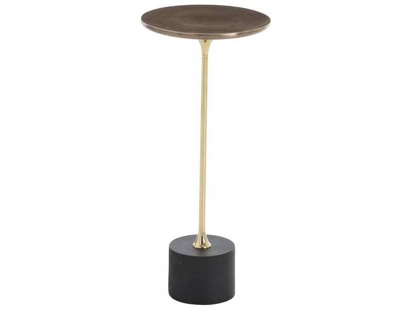 Arteriors Home Fitz Round Metal Blackened Iron End Table