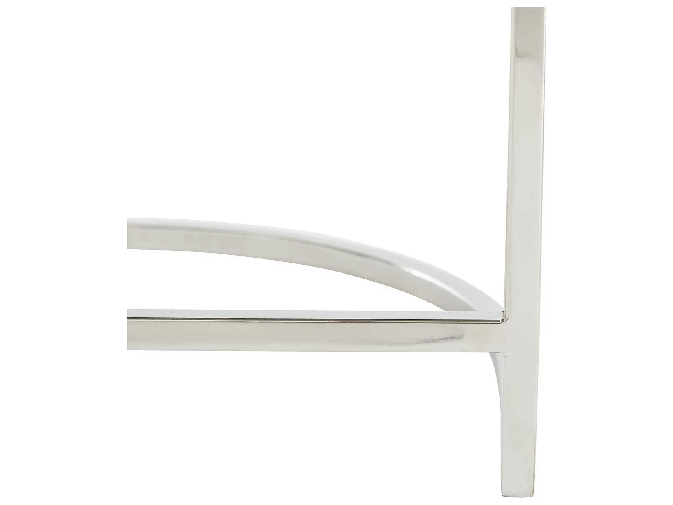 Arteriors Home Calvin Black And White Hide Polished Nickel Leather Counter Stool