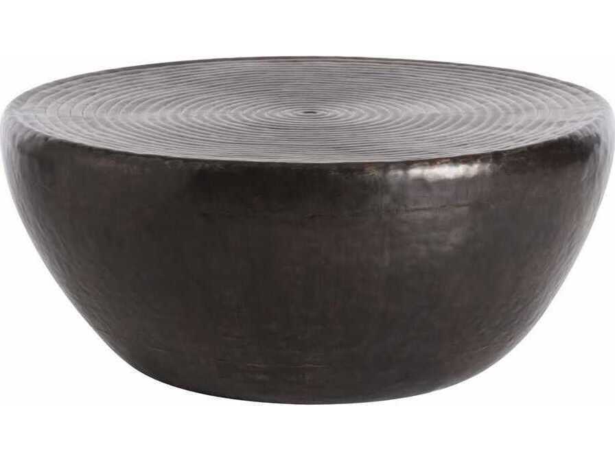 Arteriors Home Clint Round Metal Antique Bronze Coffee Table