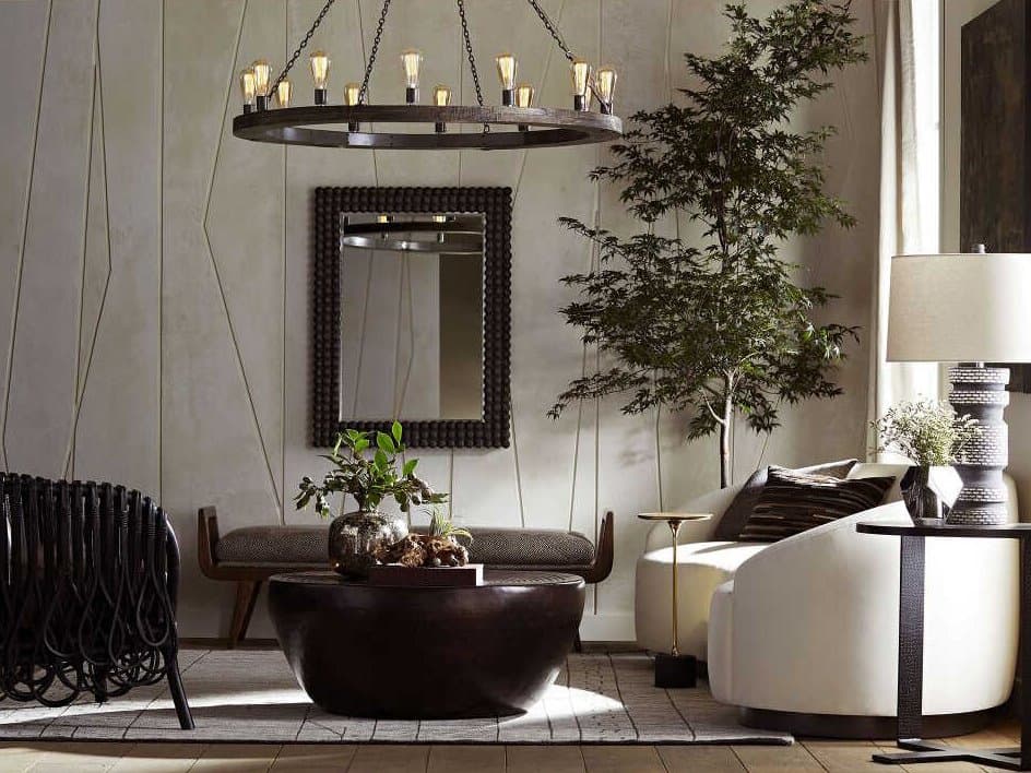 Arteriors Home Clint Round Metal Antique Bronze Coffee Table