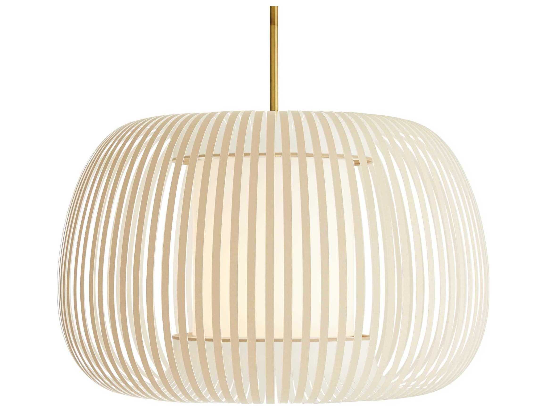 Arteriors Home Mia 1-Light Beige Off White Drum Linear Pendant