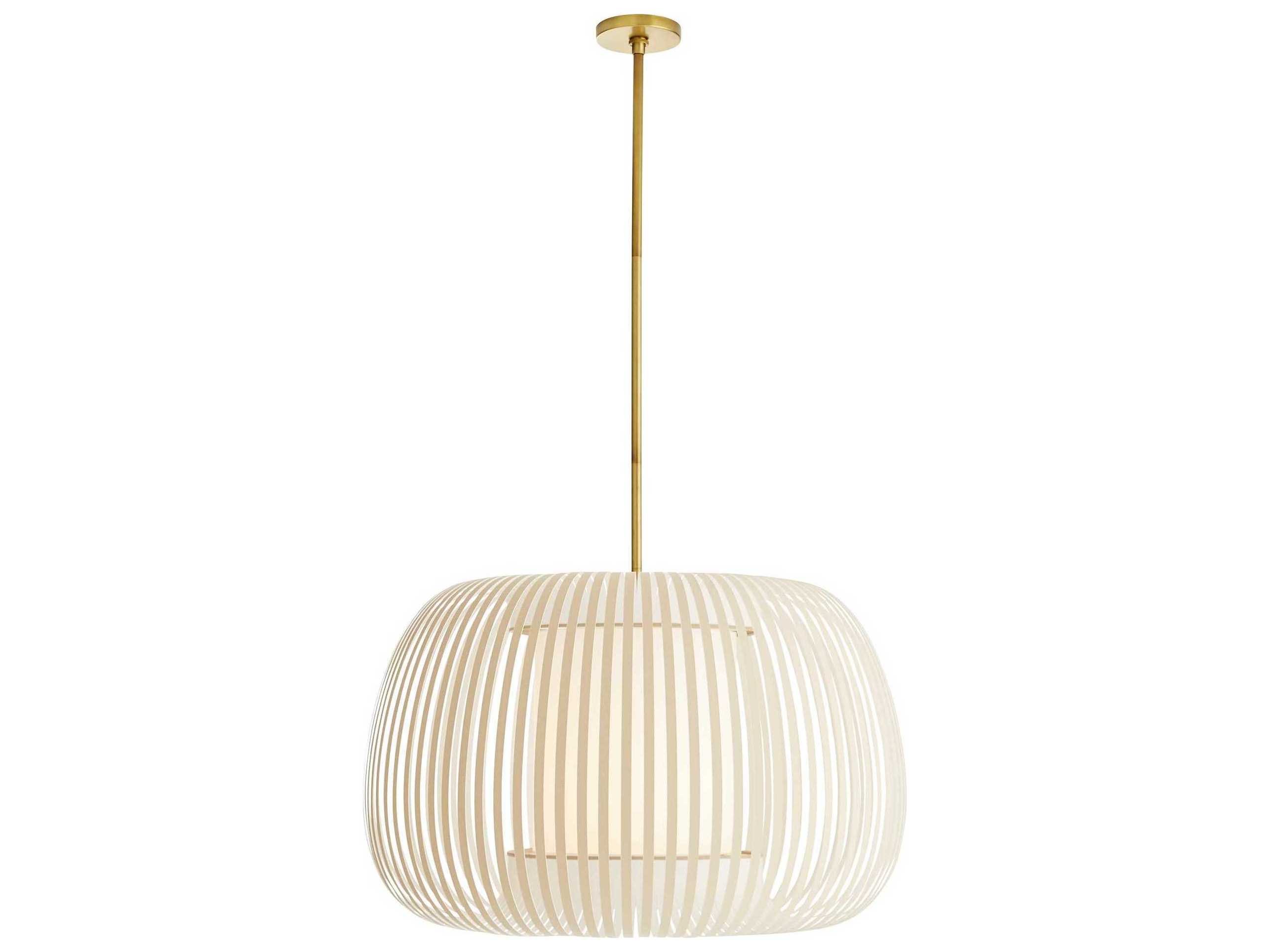 Arteriors Home Mia 1-Light Beige Off White Drum Linear Pendant