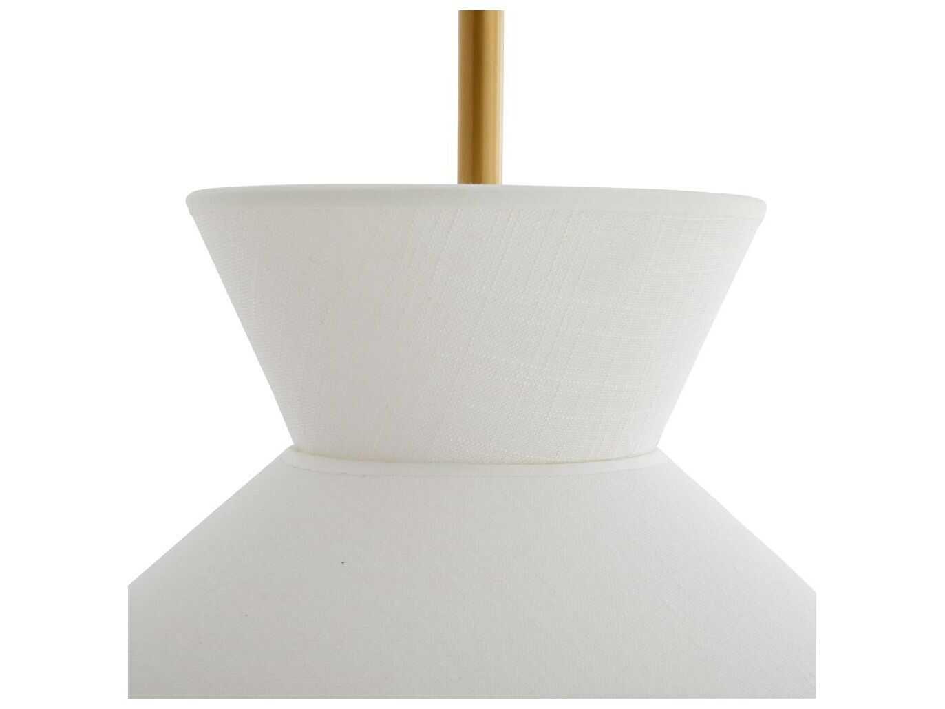 Arteriors Home Malena 1-Light Antique Brass White Pendant