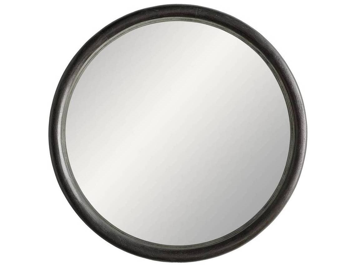 Arteriors Home Lesley Dark Walnut Round Wall Mirror