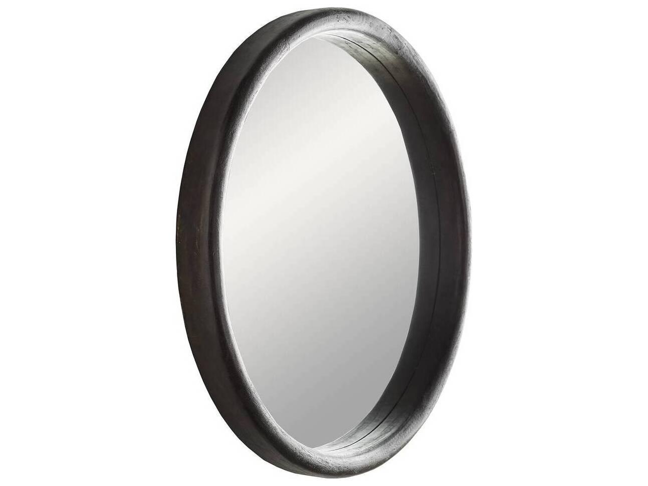 Arteriors Home Lesley Dark Walnut Round Wall Mirror