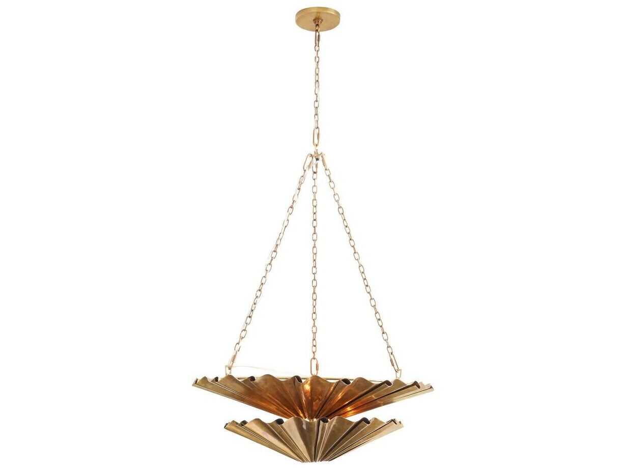 Arteriors Home Katya 9-Light Vintage Brass Pendant