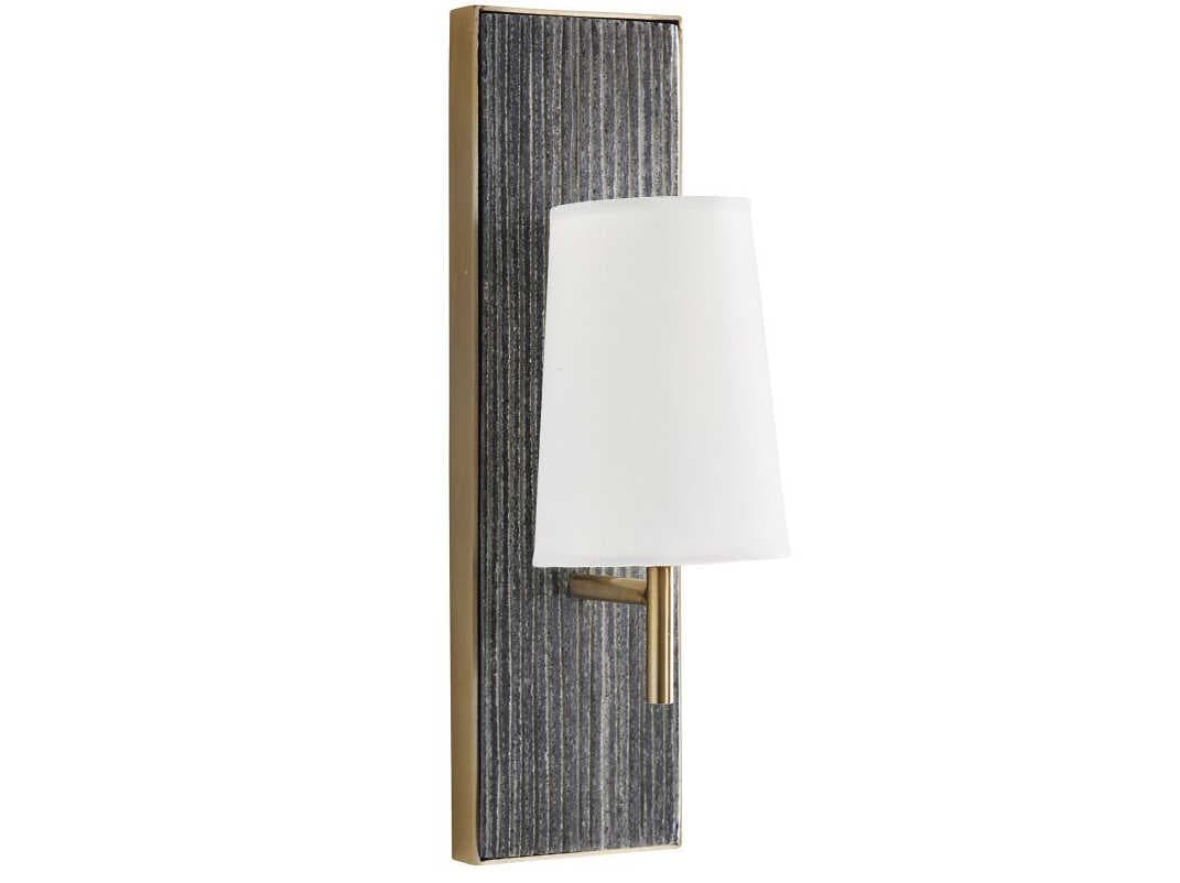 Arteriors Home Kapri 1-Light Black Chiseled Marble Wall Sconce