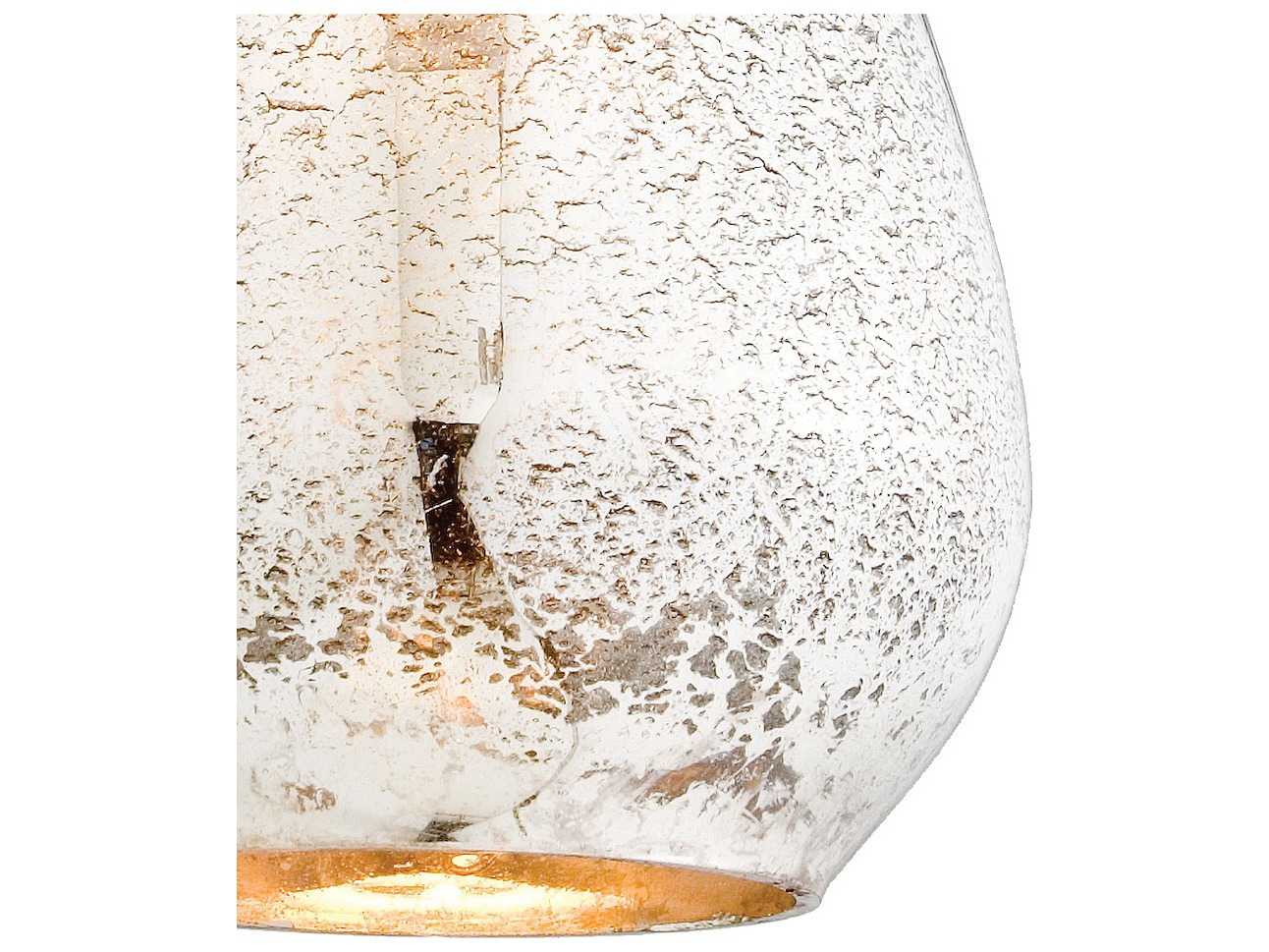 Arteriors Home Arianna 1-Light Antique Mercury Glass Gray Bell Linear Pendant