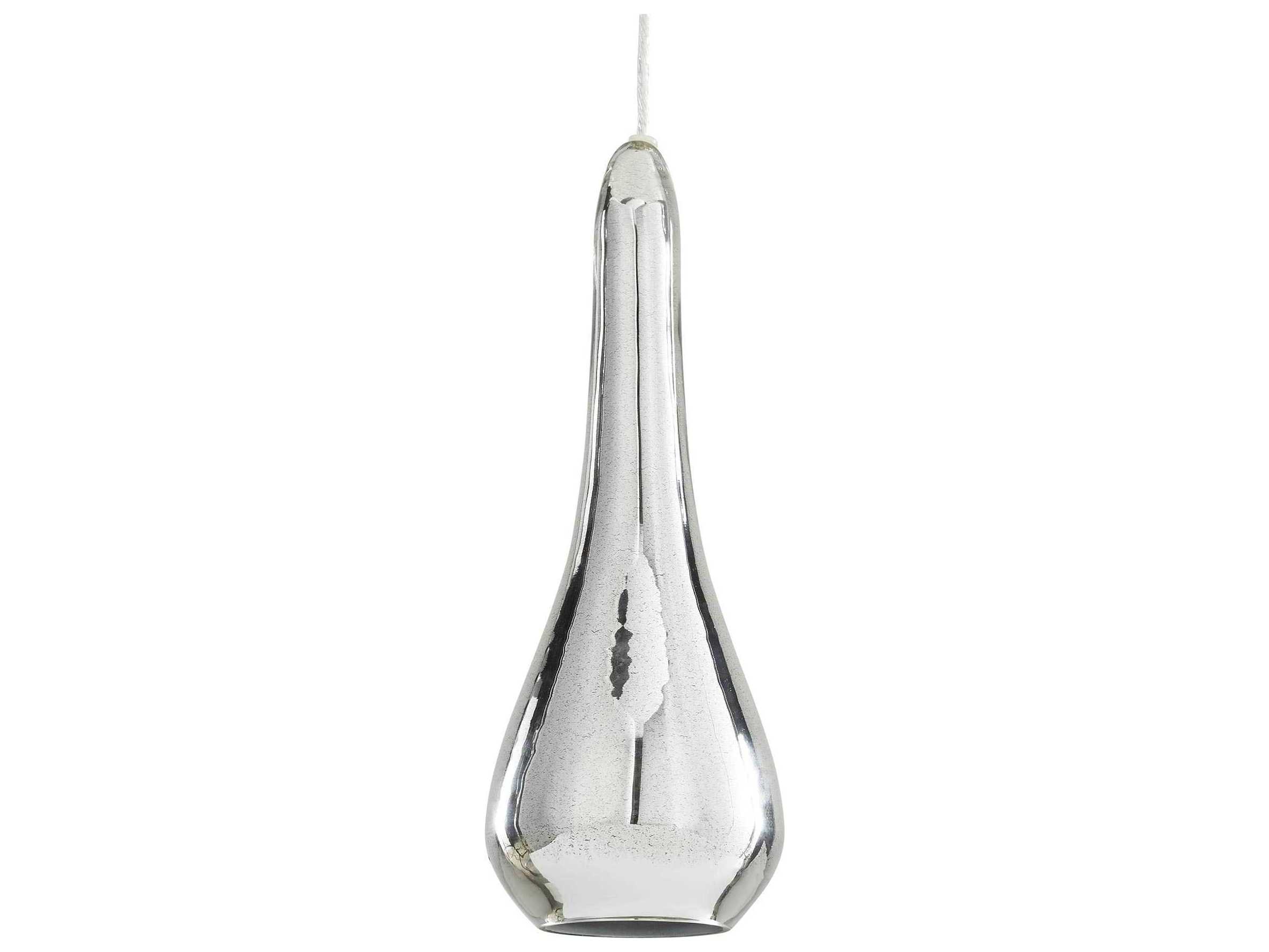 Arteriors Home Arianna 1-Light Antique Mercury Glass Gray Bell Linear Pendant