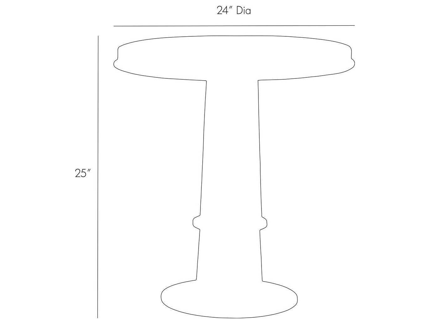 Arteriors Home Kamile Round Wood Natural Iron End Table