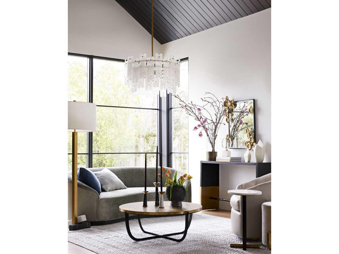 Arteriors Home Lyle Rectangular Wood Cerused Sable Console Table