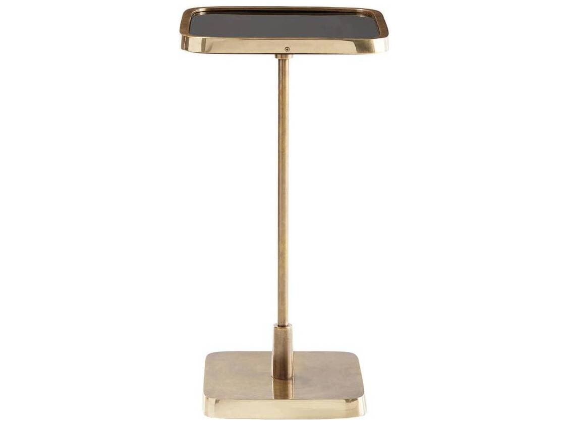 Arteriors Home Kaela Square Glass Vintage Brass End Table