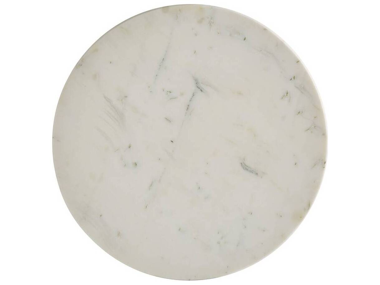 Arteriors Home Kelsie Round Marble Blackened Iron Coffee Table