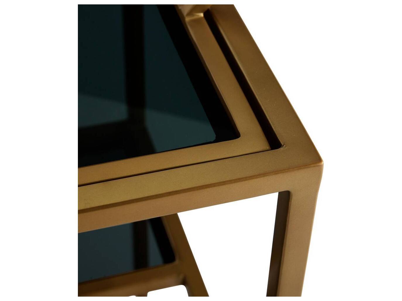 Arteriors Home Jak Glass Antique Brass Bar Cart