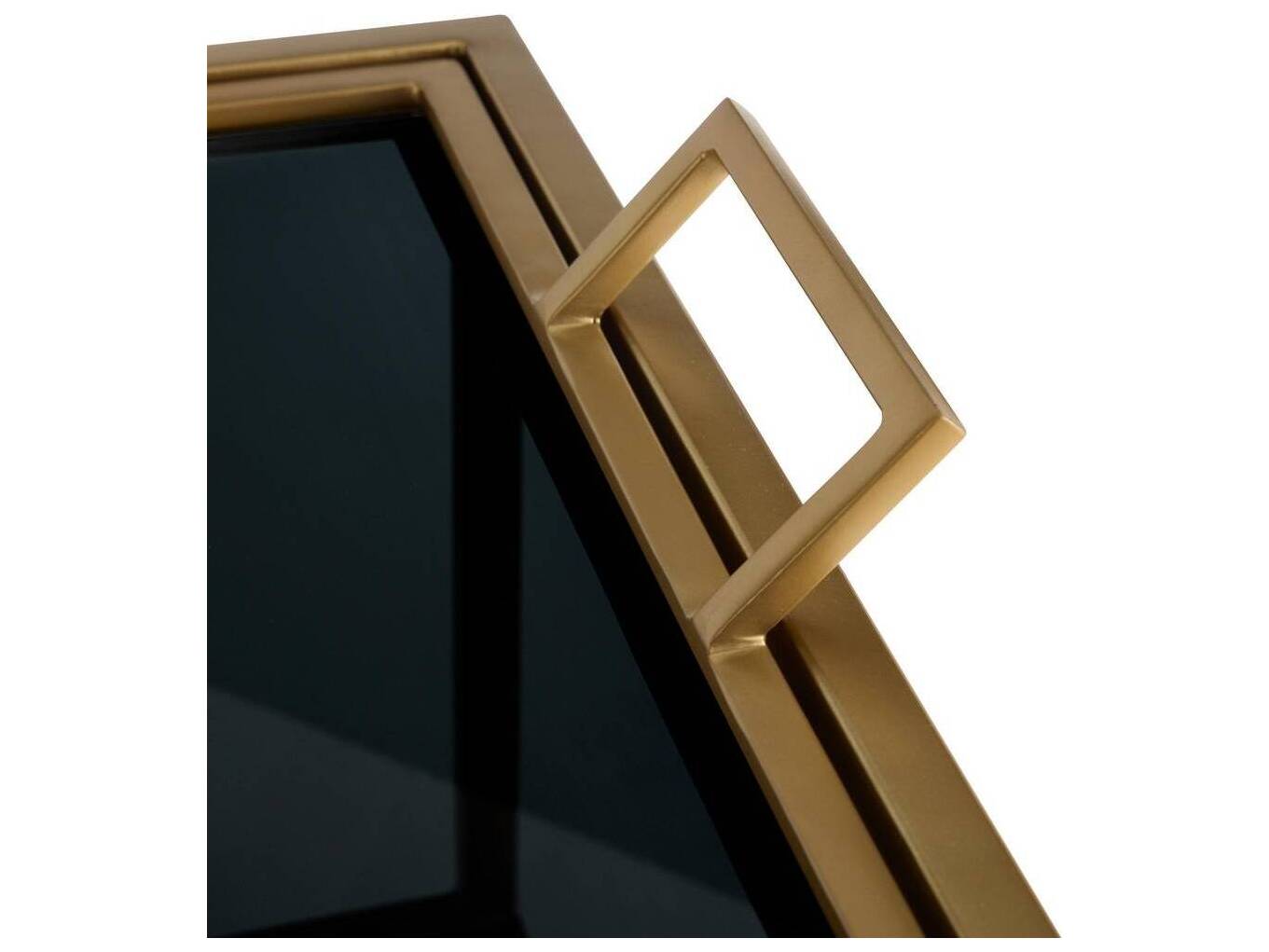 Arteriors Home Jak Glass Antique Brass Bar Cart