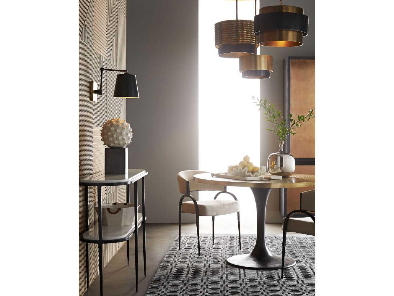 Arteriors Home Nolan 1-Light Vintage Brass Antique Drum Pendant