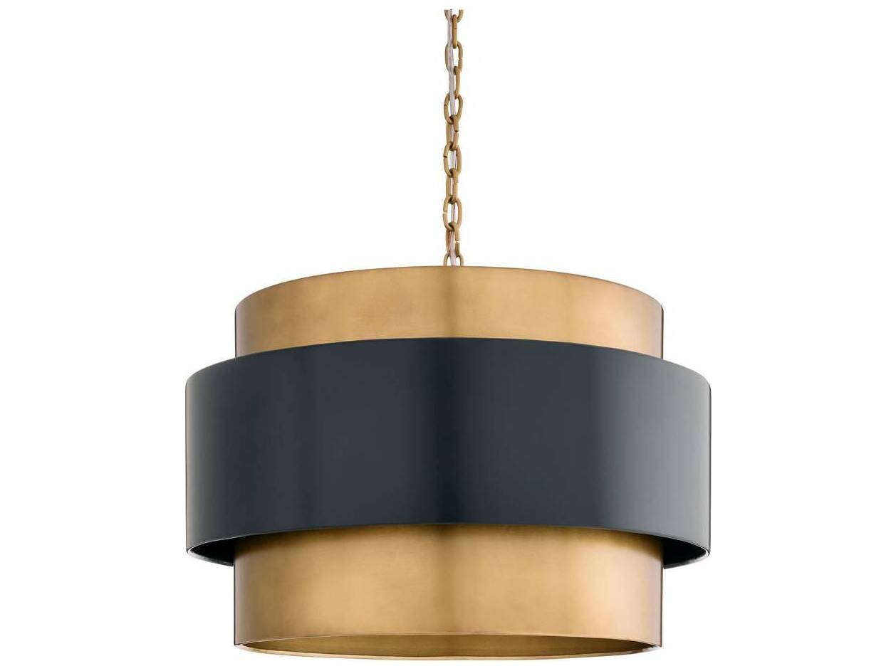 Arteriors Home Nolan 1-Light Vintage Brass Antique Drum Pendant