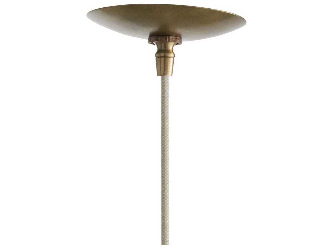 Arteriors Home Noreen 1-Light Vintage Brass With Smoke Luster Glass Bell Linear Pendant