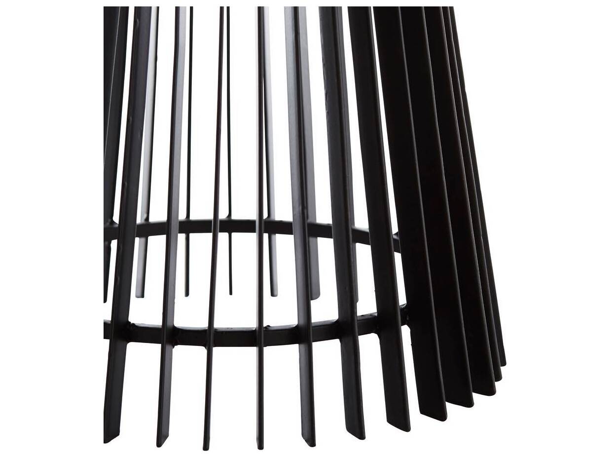 Arteriors Home Jaime Round Marble Black Iron End Table