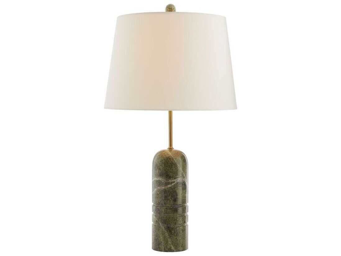 Arteriors Home Mendoza Jungle Marble Antique Brass Gray Buffet Lamp