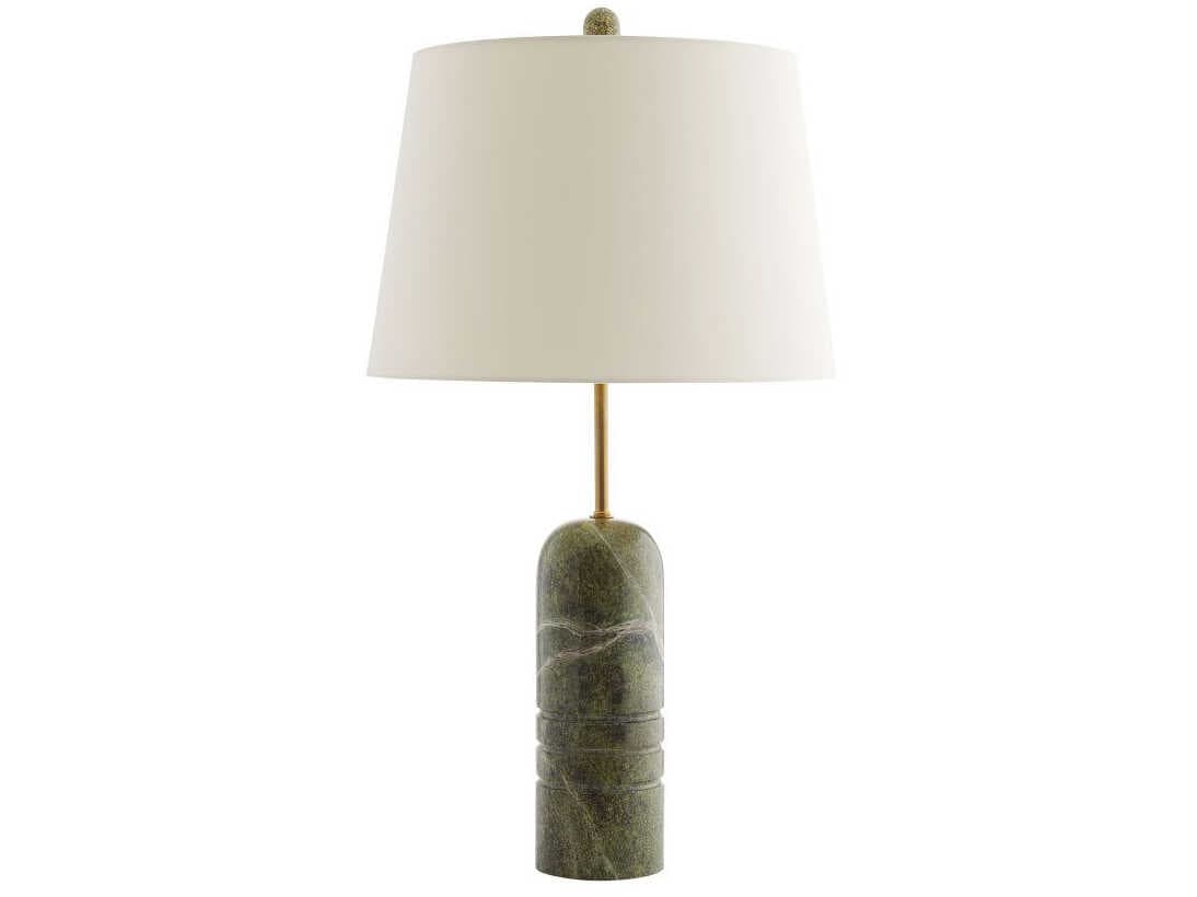 Arteriors Home Mendoza Jungle Marble Antique Brass Gray Buffet Lamp