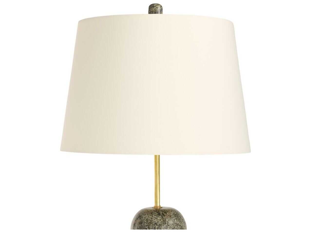 Arteriors Home Mendoza Jungle Marble Antique Brass Gray Buffet Lamp