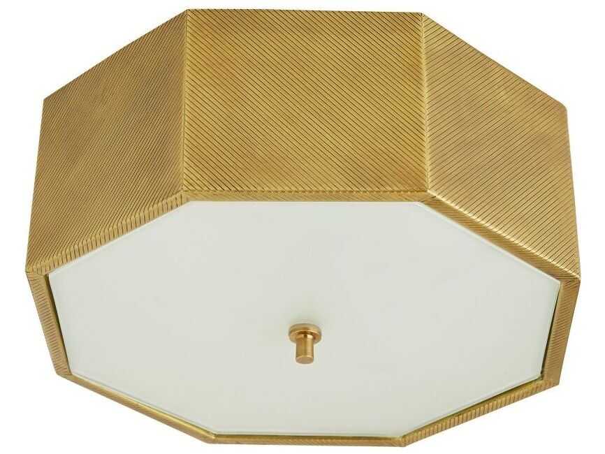Arteriors Home Grespan 2-Light Antique Brass Geometric Semi Flush Mount