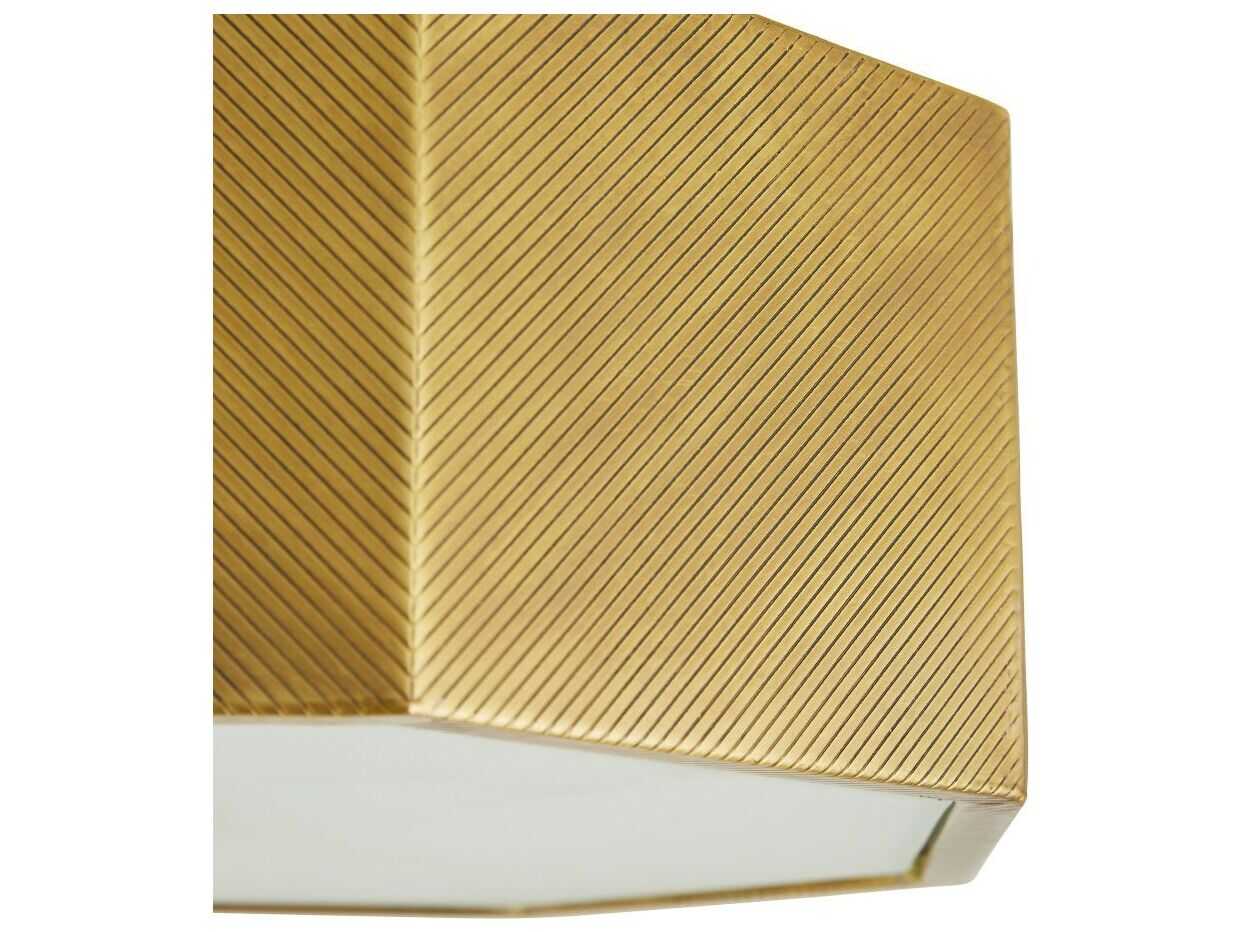 Arteriors Home Grespan 2-Light Antique Brass Geometric Semi Flush Mount