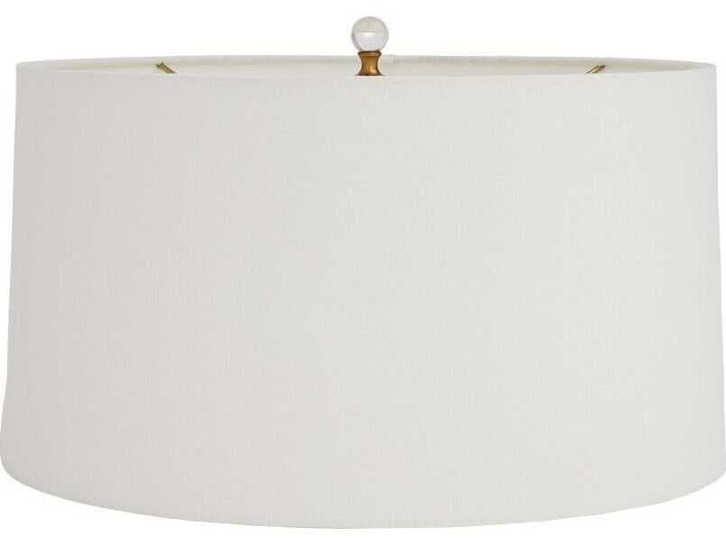 Arteriors Home Haley Smoke Luster Ombre Glass Antique Brass Gray Buffet Lamp