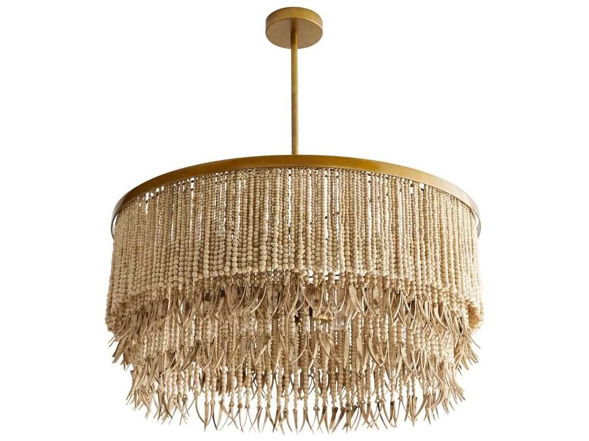 Arteriors Home Baja 3-Light Antique Brass Brown Pendant