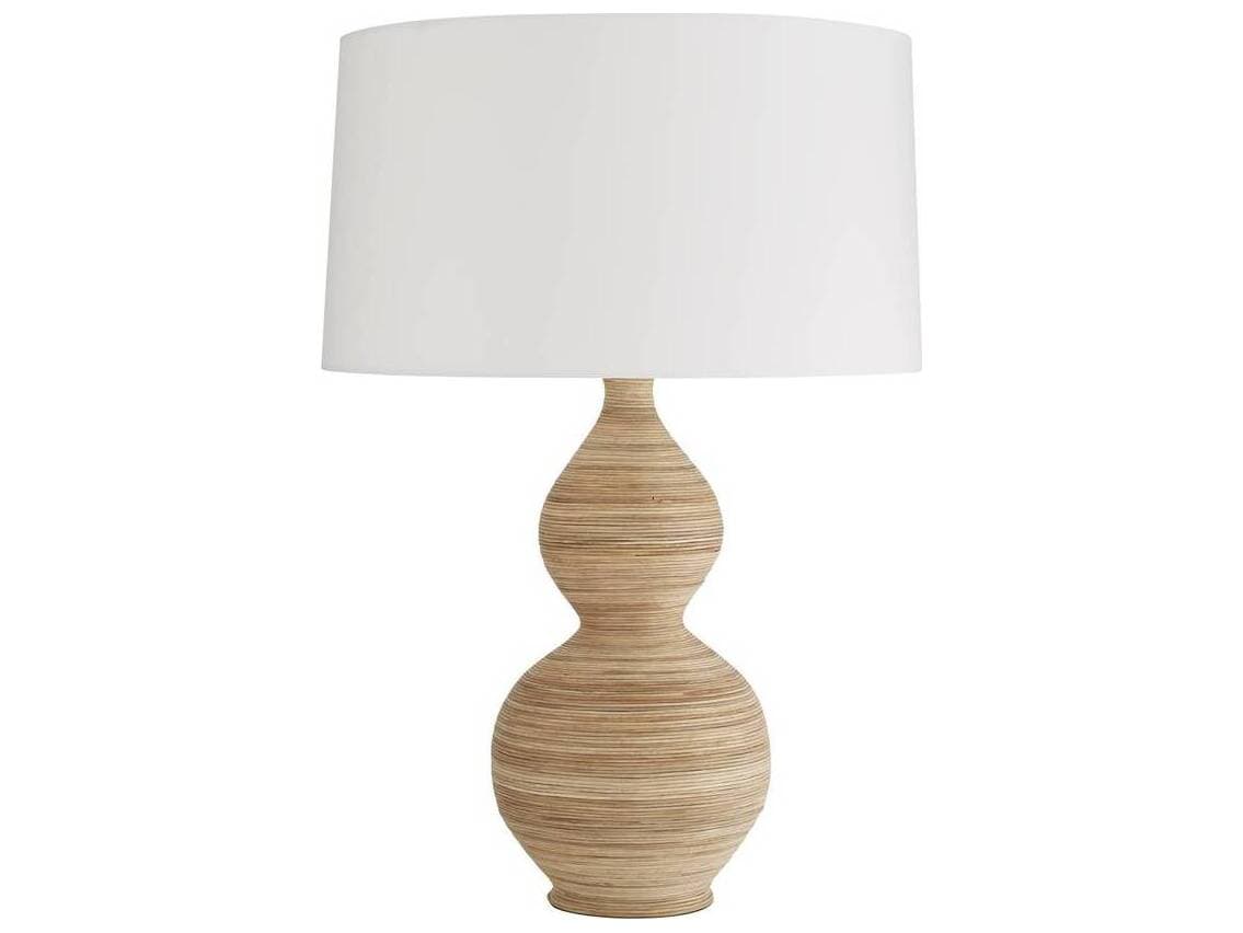 Arteriors Home Donna Natural Rattan Brown Buffet Lamp