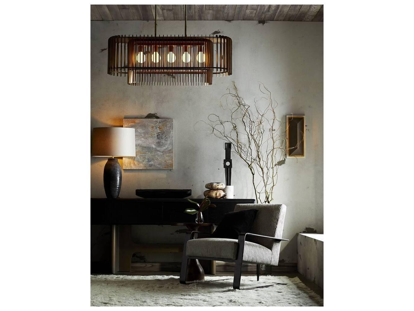 Arteriors Home Torcello Gray Velvet Accent Chair