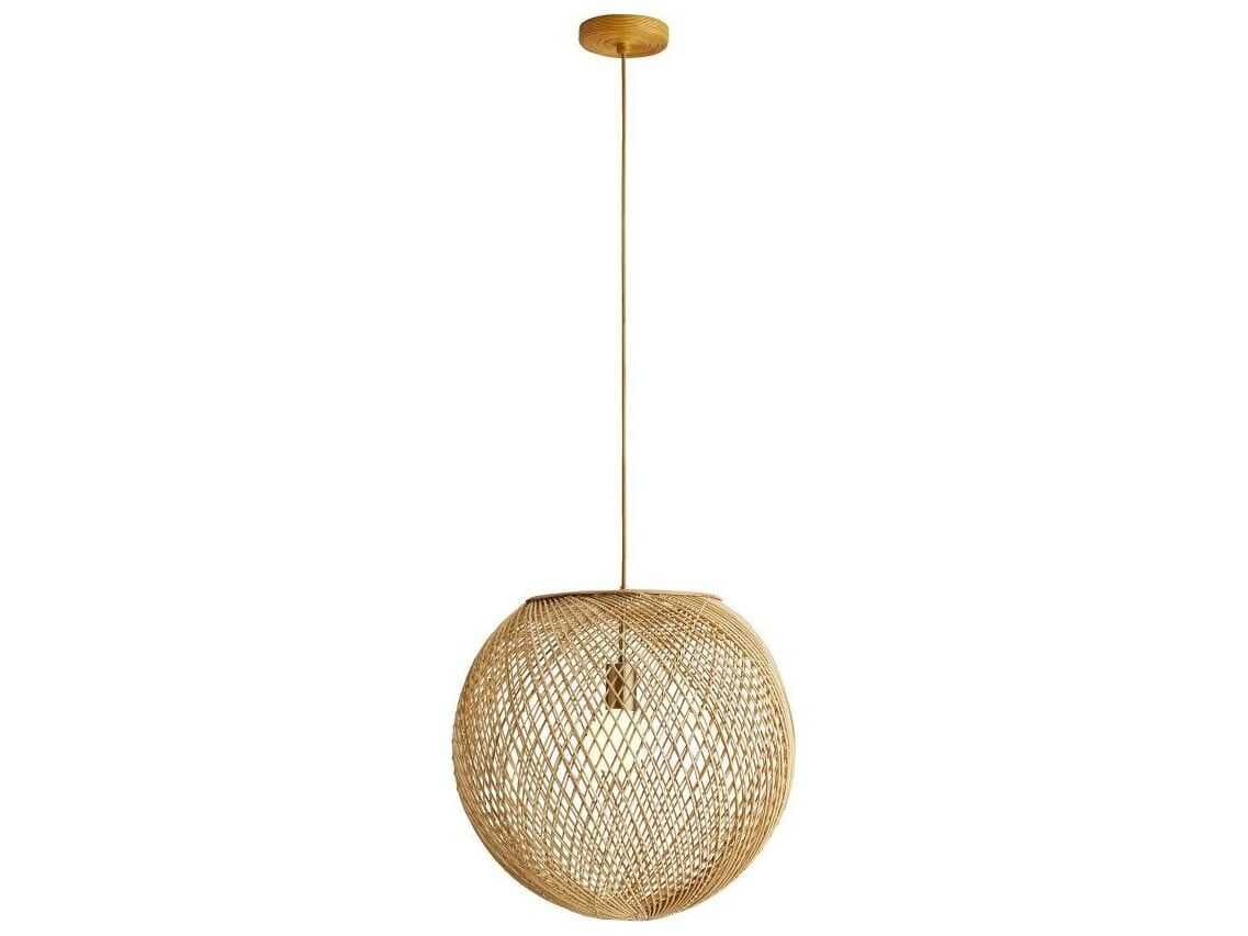 Arteriors Home Indiana 1-Light Natural Rattan Wood Pendant