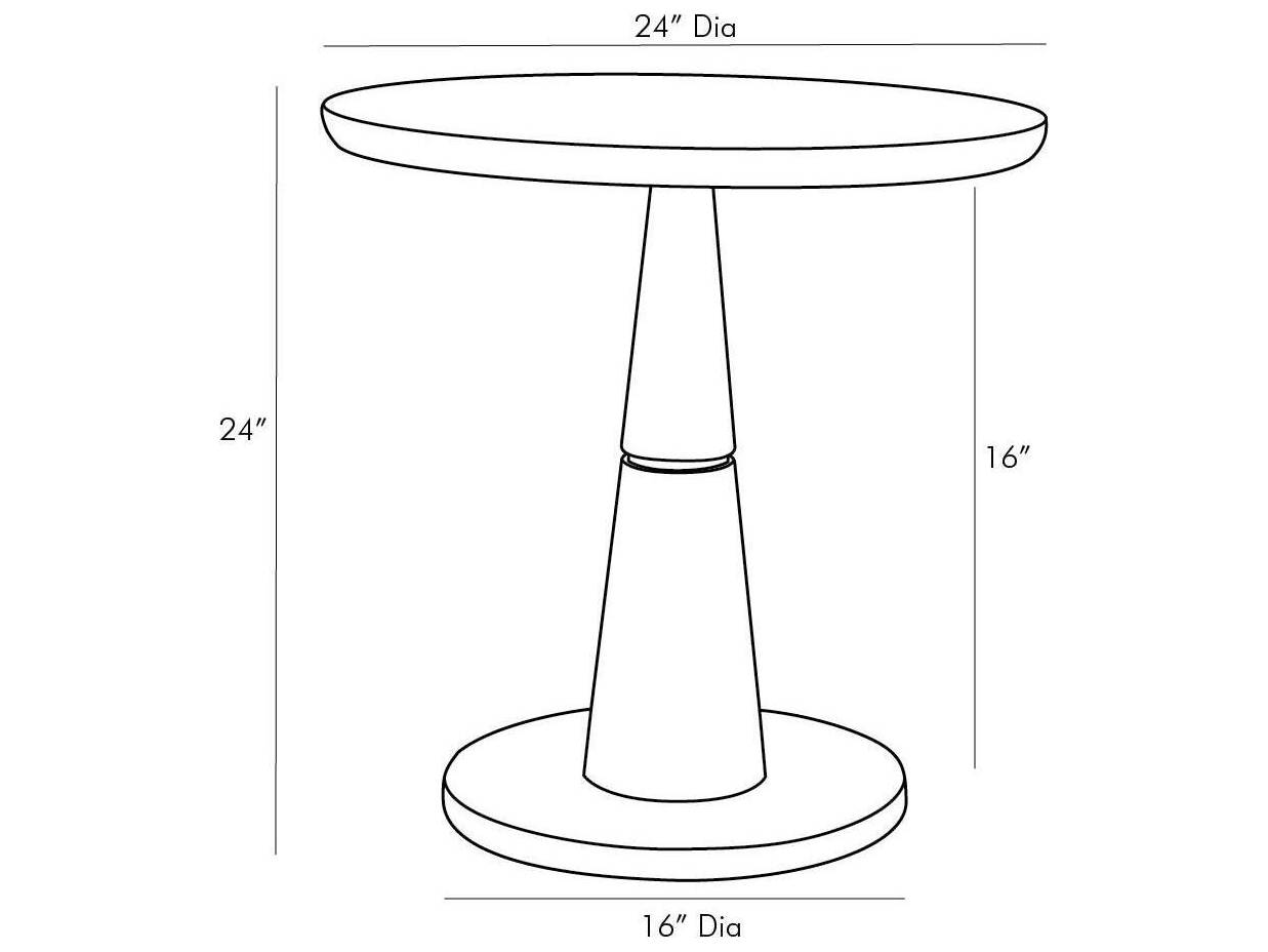 Arteriors Home Rochester Round Metal Burnished Gold End Table