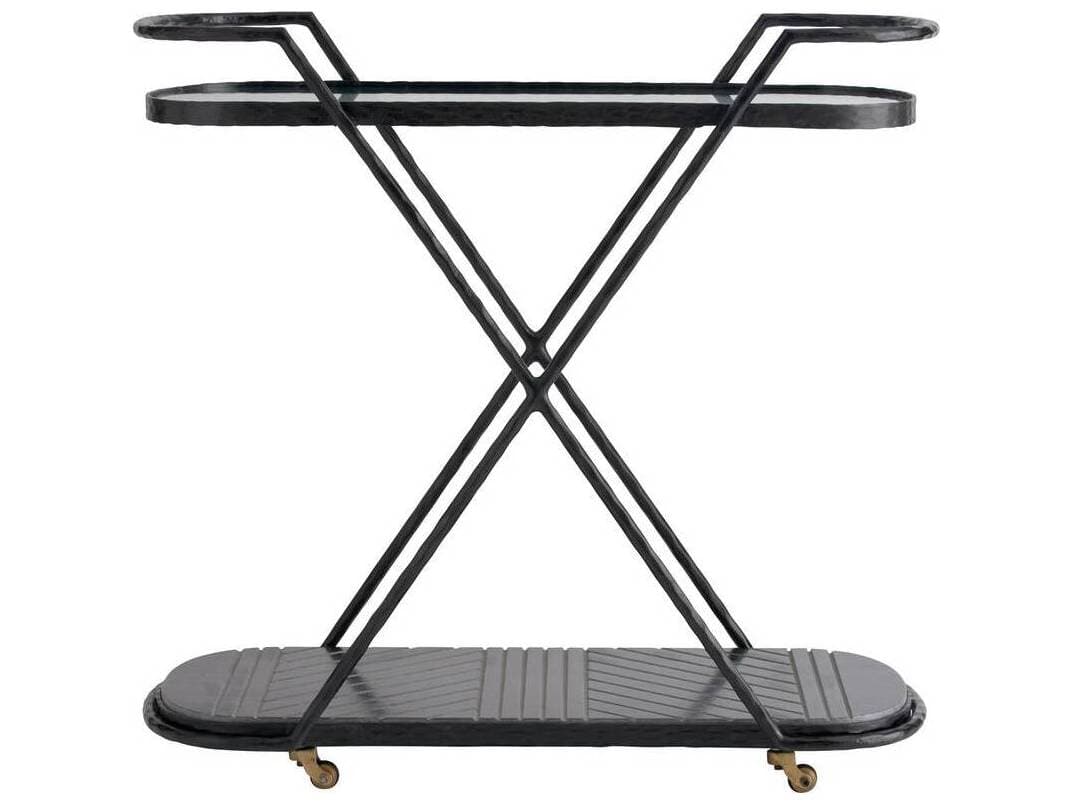 Arteriors Home Marble Black Nakoa Bar Cart