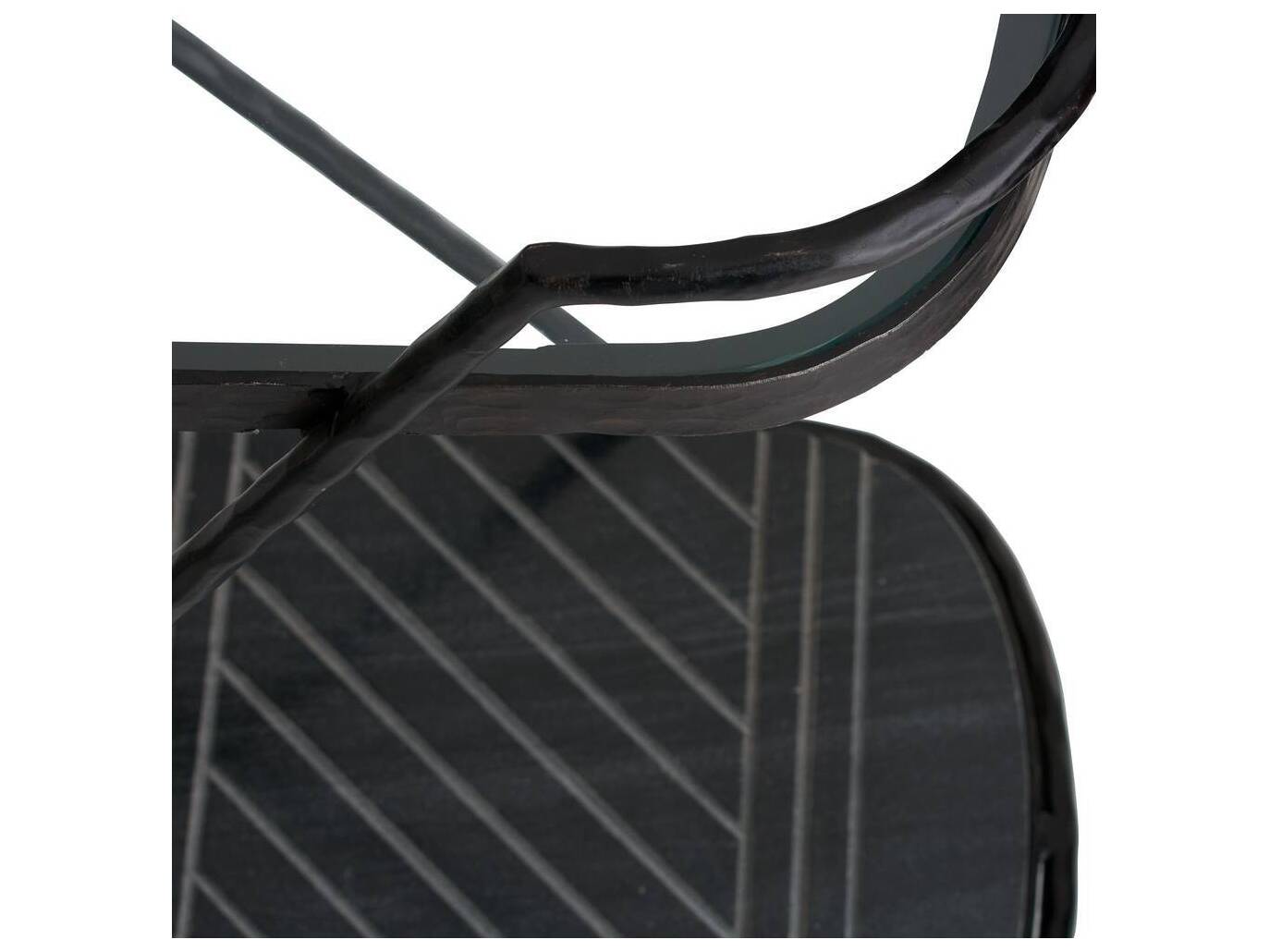 Arteriors Home Marble Black Nakoa Bar Cart