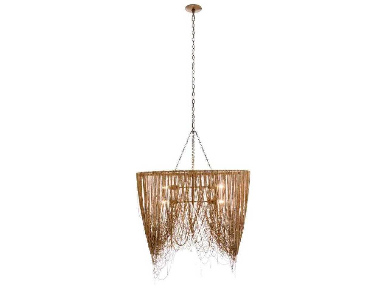 Arteriors Home Layla 4-Light Antique Brass Island Pendant