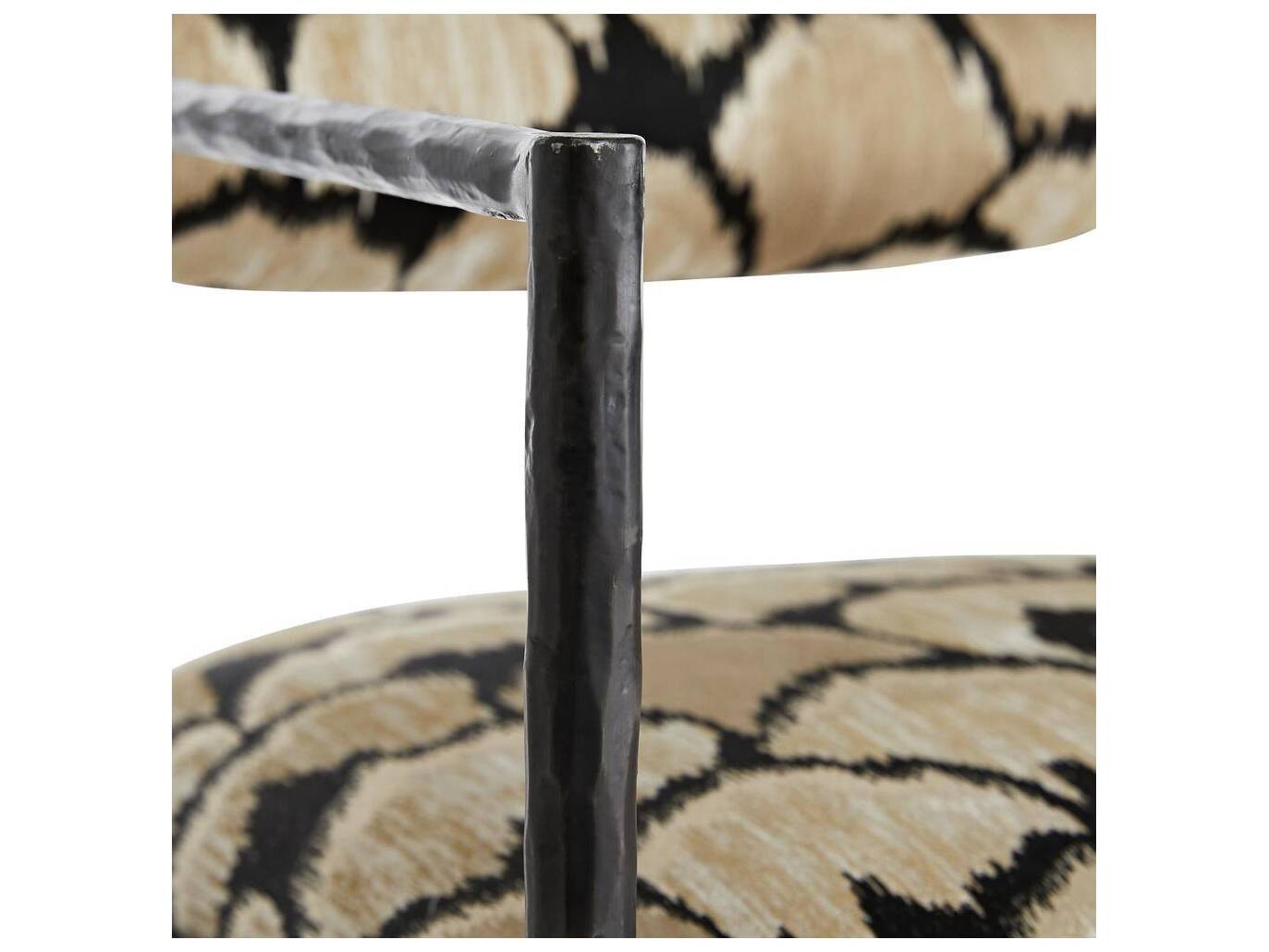 Arteriors Home Barbana Natural Ocelot Upholstered Counter Stool