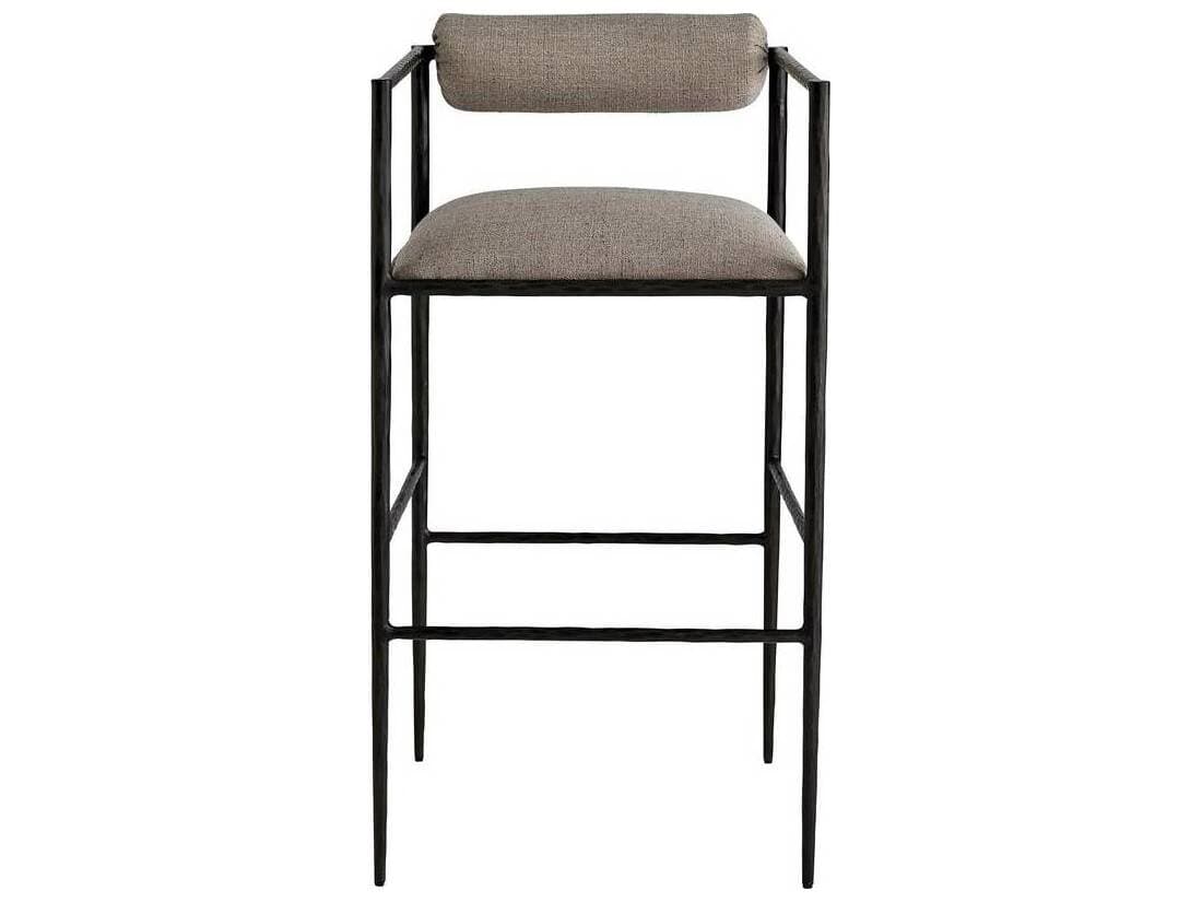 Arteriors Home Barbana Natural Pewter Upholstered Bar Stool