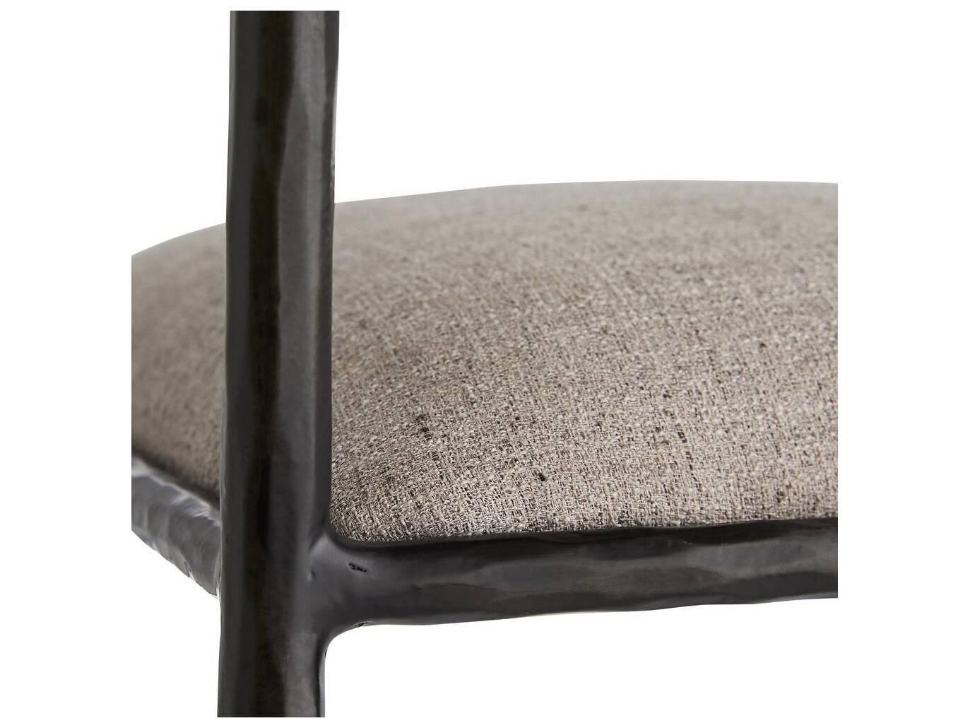 Arteriors Home Barbana Natural Pewter Upholstered Bar Stool