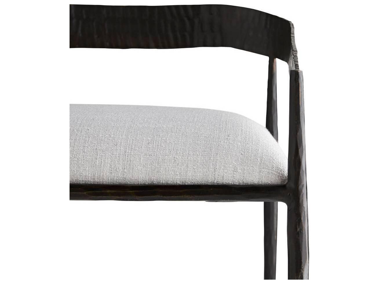 Arteriors Home Ansel Sterling Natural Iron Upholstered Counter Stool