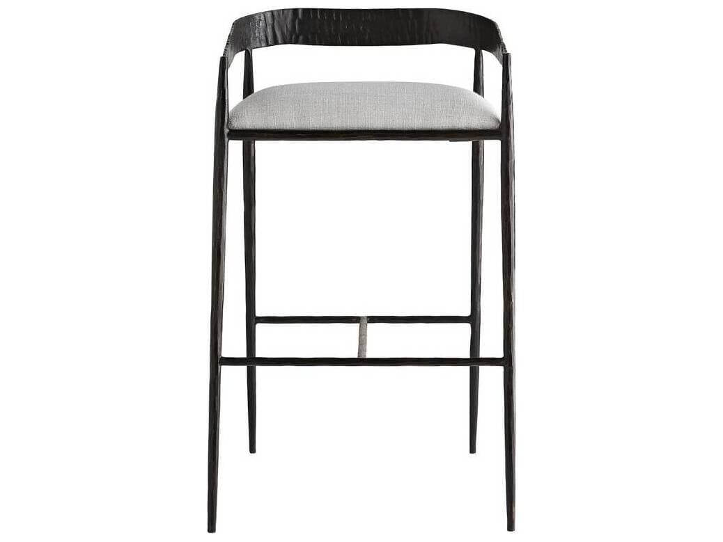 Arteriors Home Ansel Sterling Natural Iron Upholstered Bar Stool
