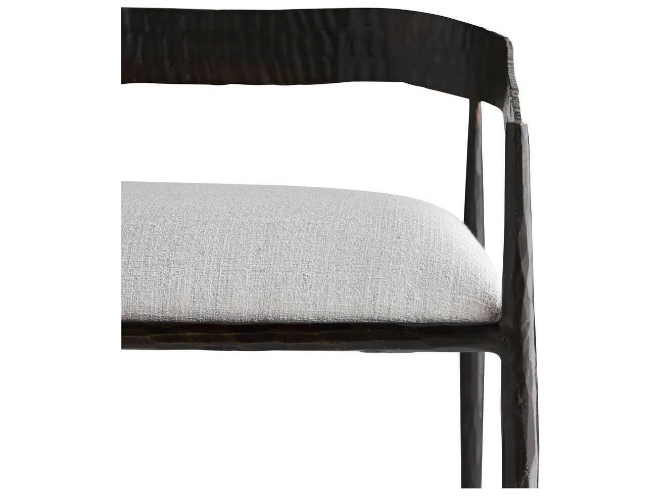 Arteriors Home Ansel Sterling Natural Iron Upholstered Bar Stool